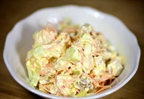 Салат с морковью по-корейски и курицей