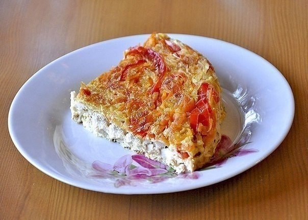 Запеканка из куриной грудки с овощами