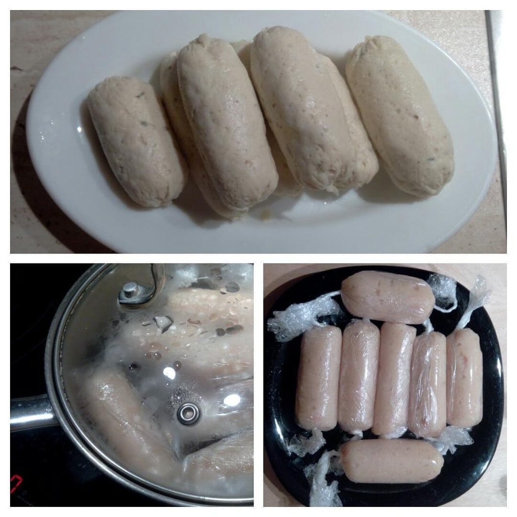 Домашние куриные сосиски
