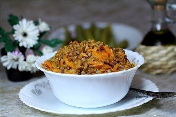 Гречка с помидорами