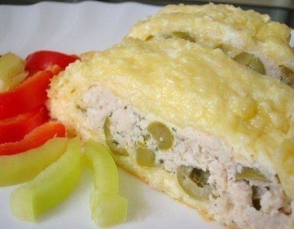 Рулет из сыра и курицы