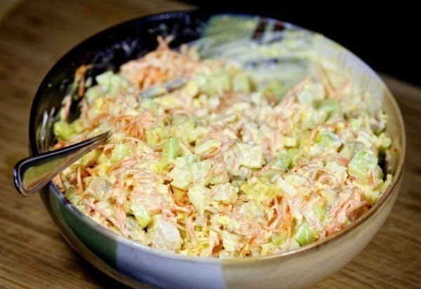 Салат с курицей и морковью по-корейски