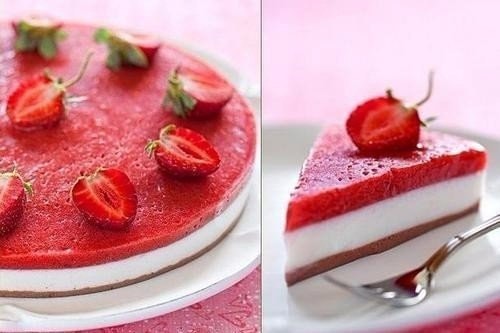 Йогуртовый торт с клубникой