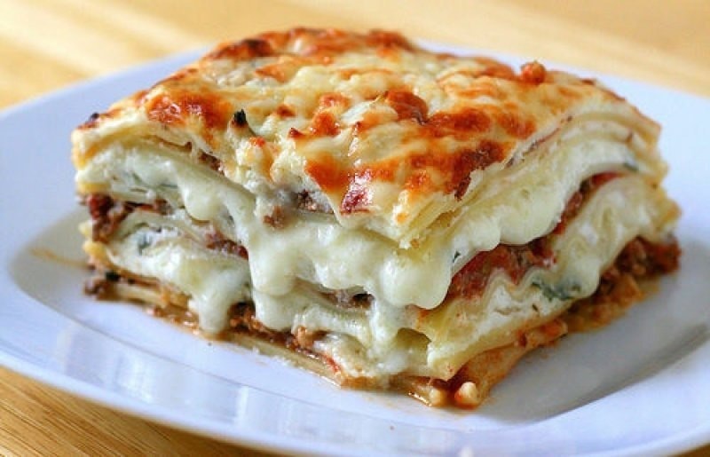 Лазанья из лаваша с творогом и рыбой