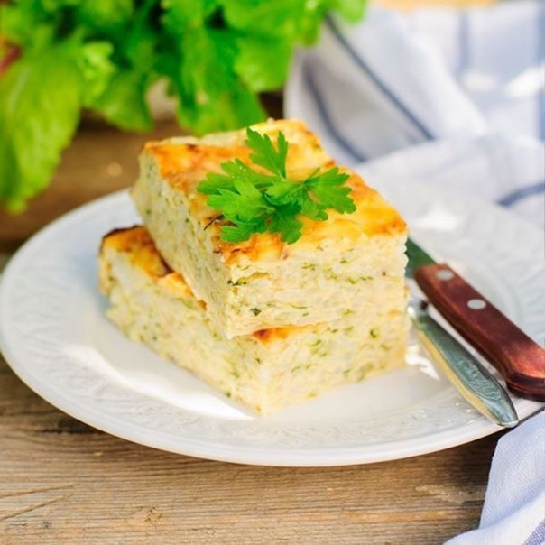 Кабачковый омлет в духовке