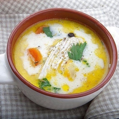 Сырный суп с курицей