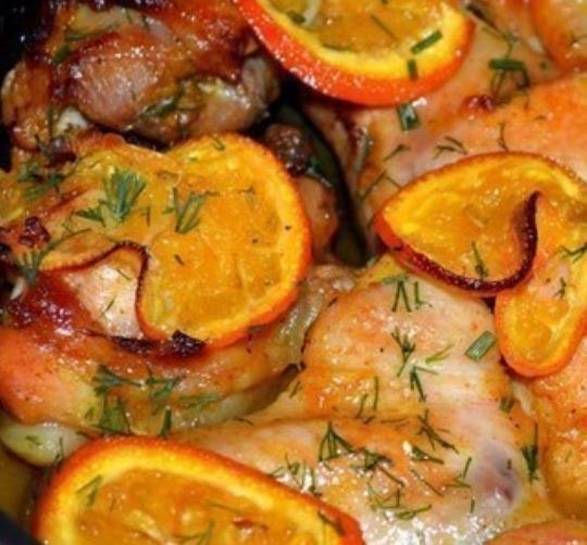 Курица в апельсиновом маринаде с карри