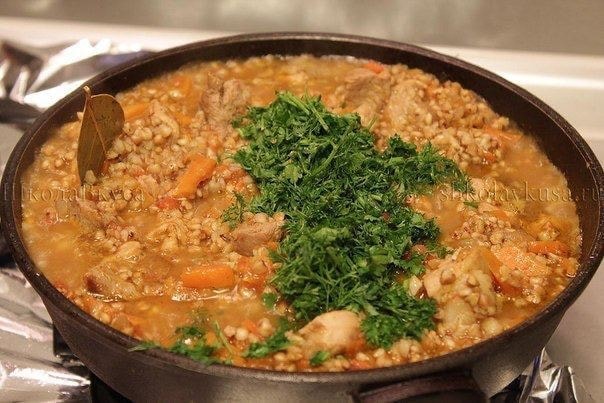 Гречка по-купечески с фаршем