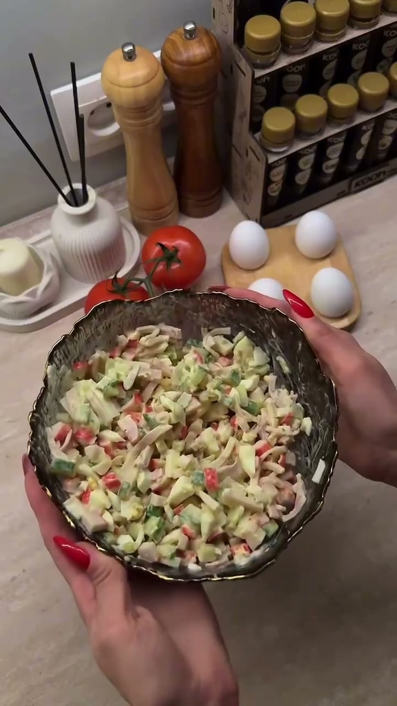 ПП-салат с кальмаром