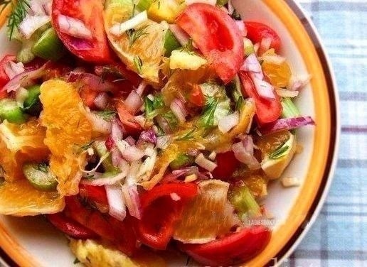 Фитнес-салат с апельсинами