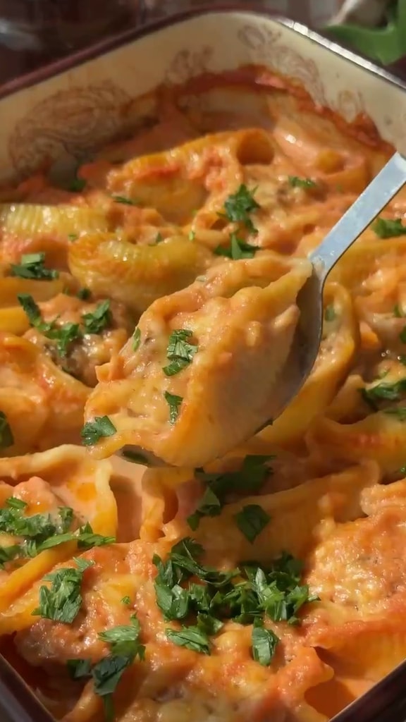 Ракушки с фаршем