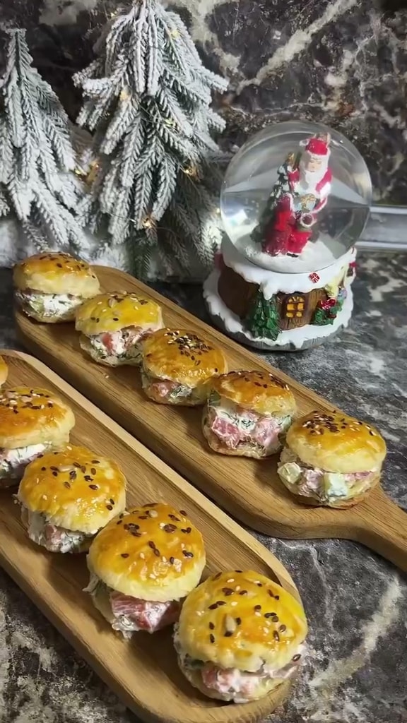 Закуска Ракушки с красной рыбой