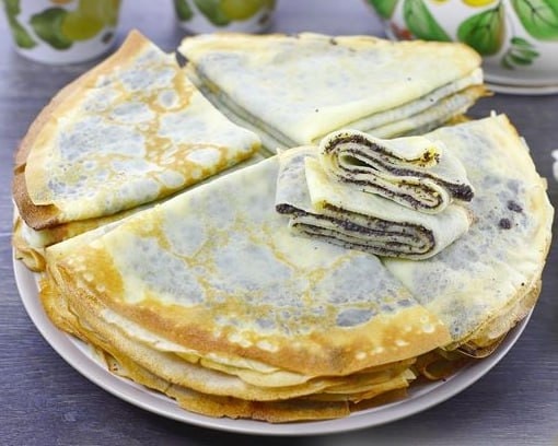 Блины с маковой начинкой
