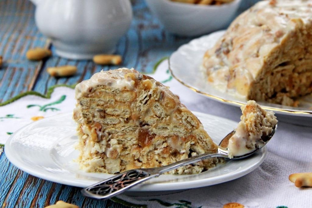 Торт из печенья Рыбки со сгущенкой