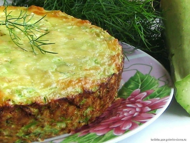 Кабачковая запеканка с творогом