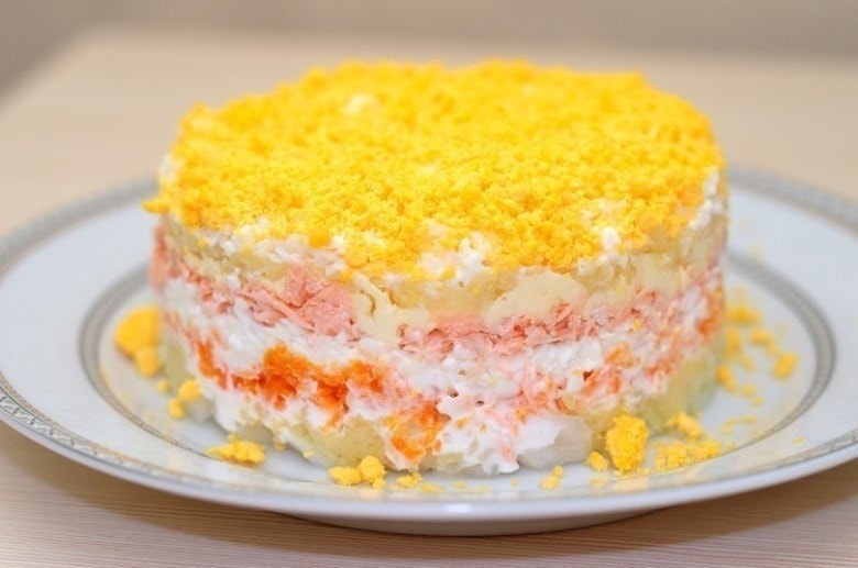 Салат Мимоза с тунцом