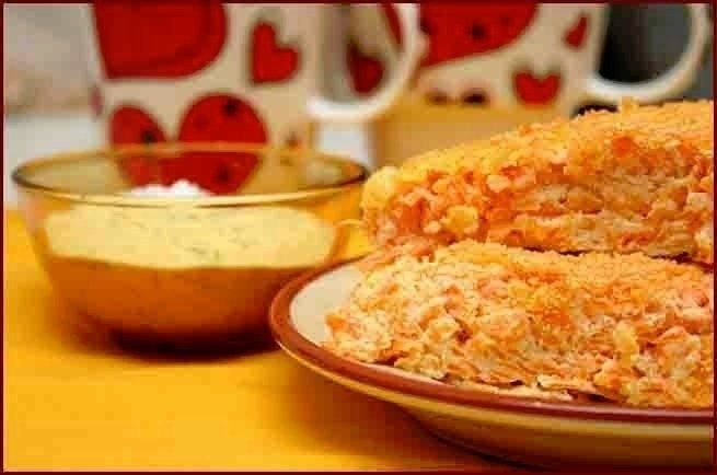 Морковная запеканка с кунжутом