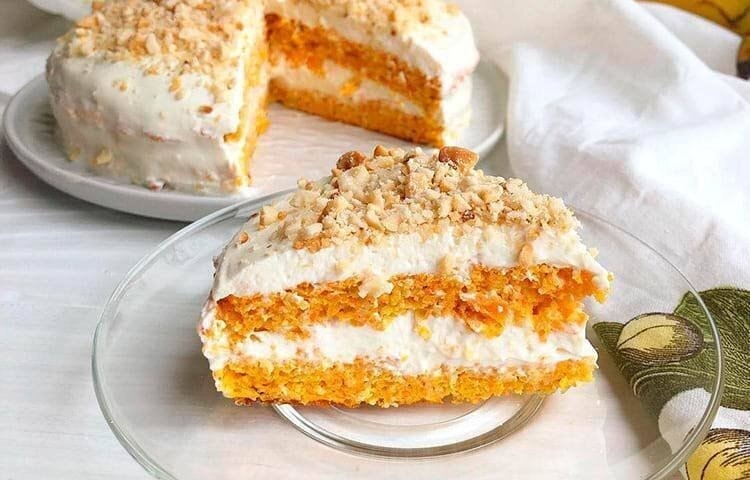 Морковный торт без муки