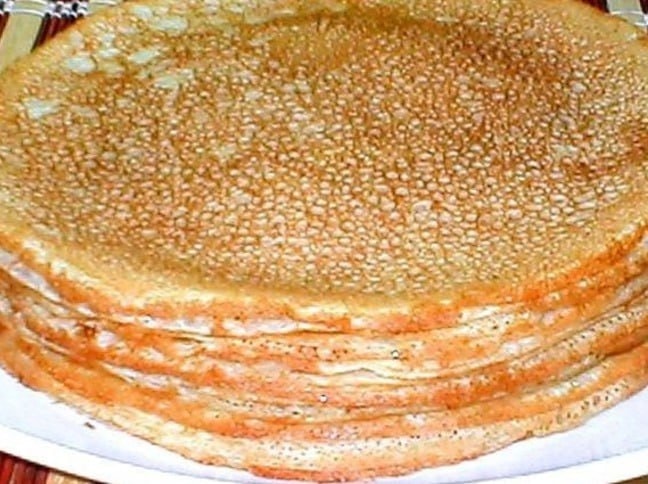 Ажурные заварные блины на кефире