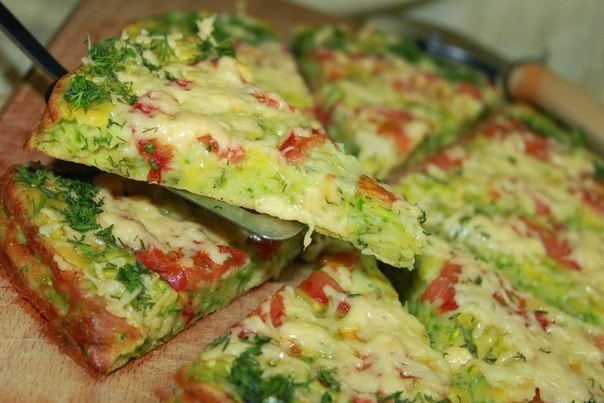 Диетическая кабачковая пицца