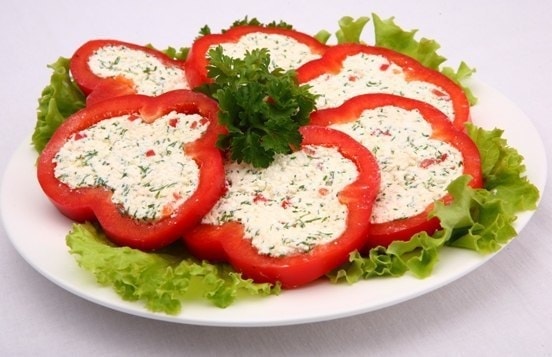 Перцы, фаршированные творогом
