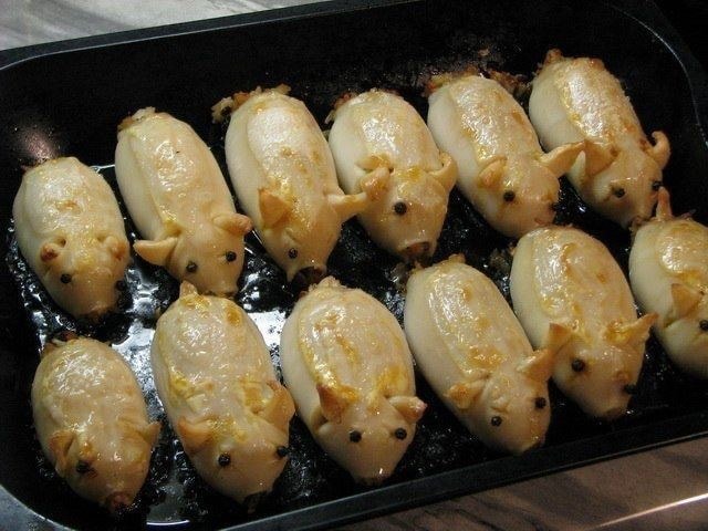 Фаршированные кальмары Поросята