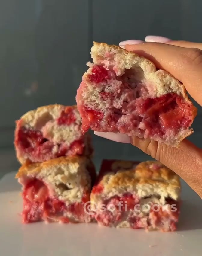 ПП пирог с клубникой