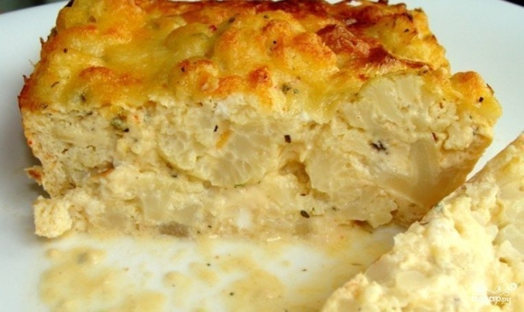 Запеканка с цветной капустой и курицей в мультиварке