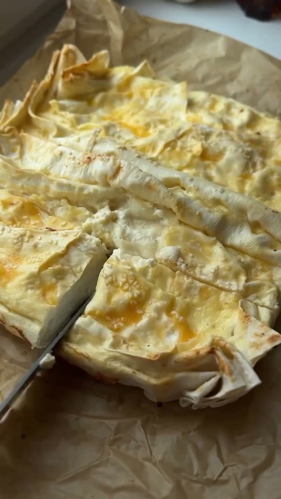 Ачма с творогом и сыром