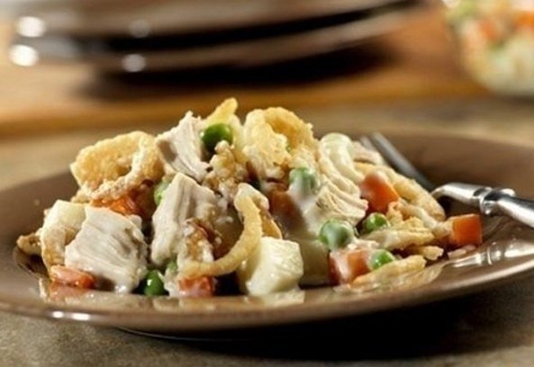 Диетический салат с курицей и грибами
