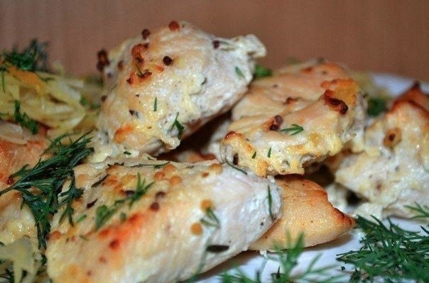 Куриное филе в кефире