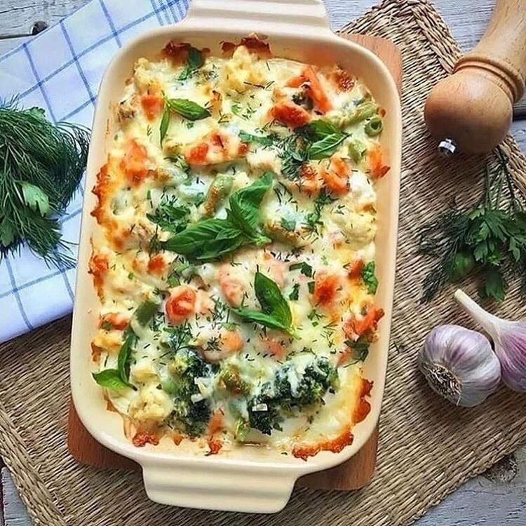 Овощная запеканка с цветной капустой