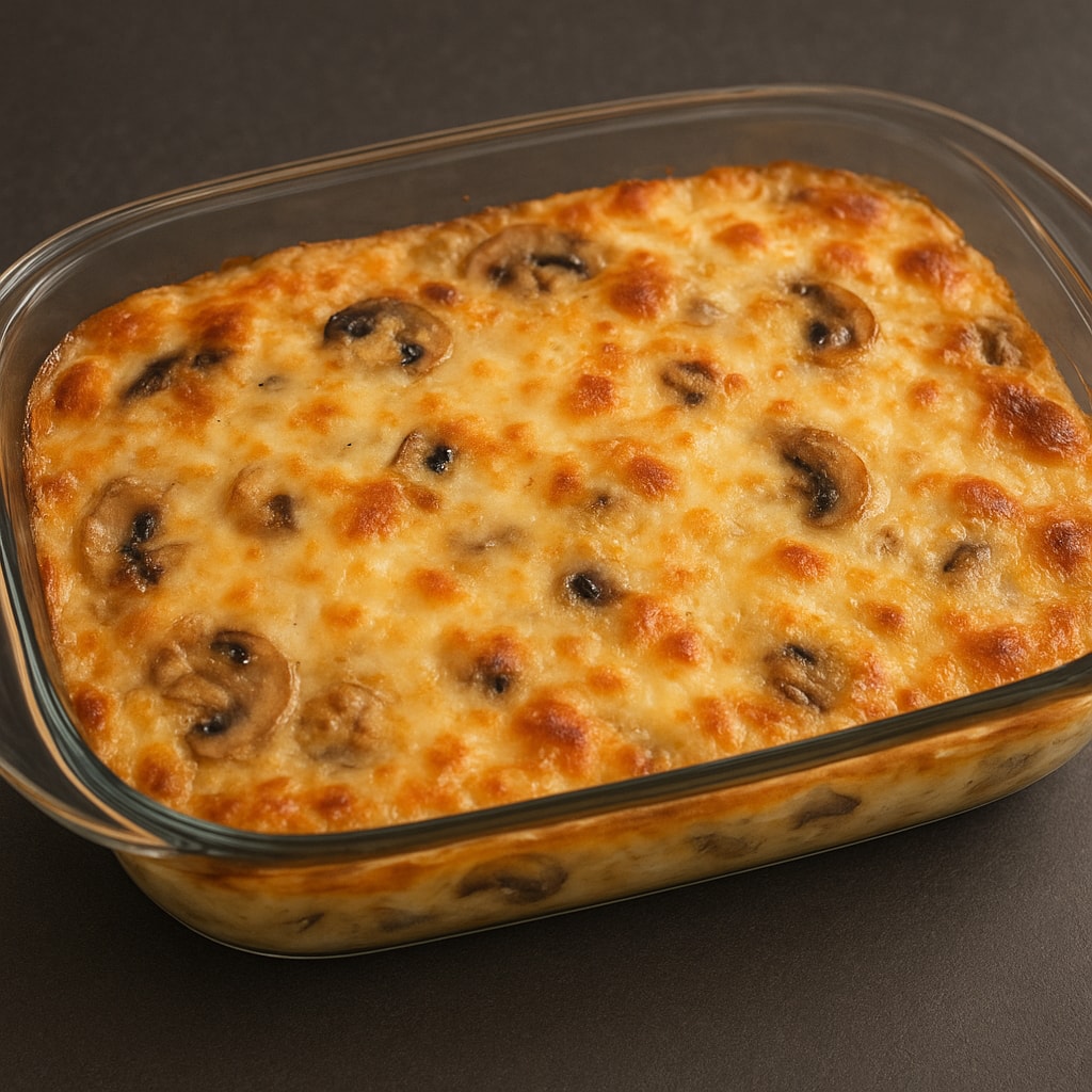 Куриное филе с грибами и сыром