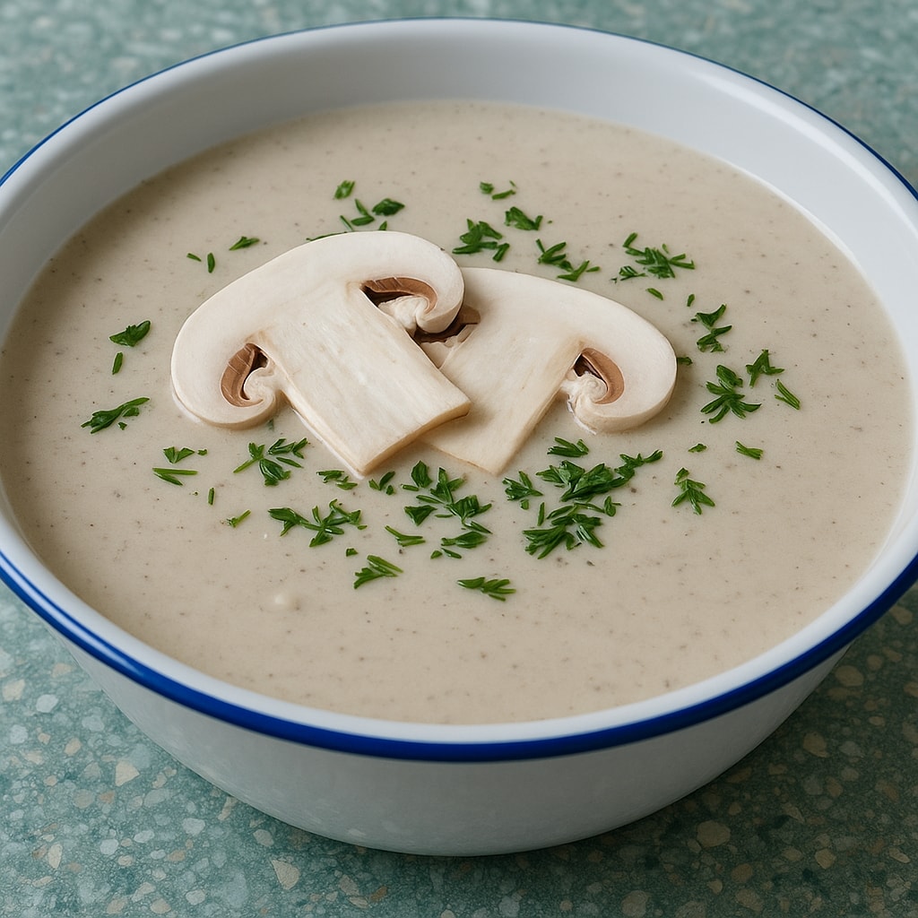 Картофельный суп-пюре с грибами шампиньонами