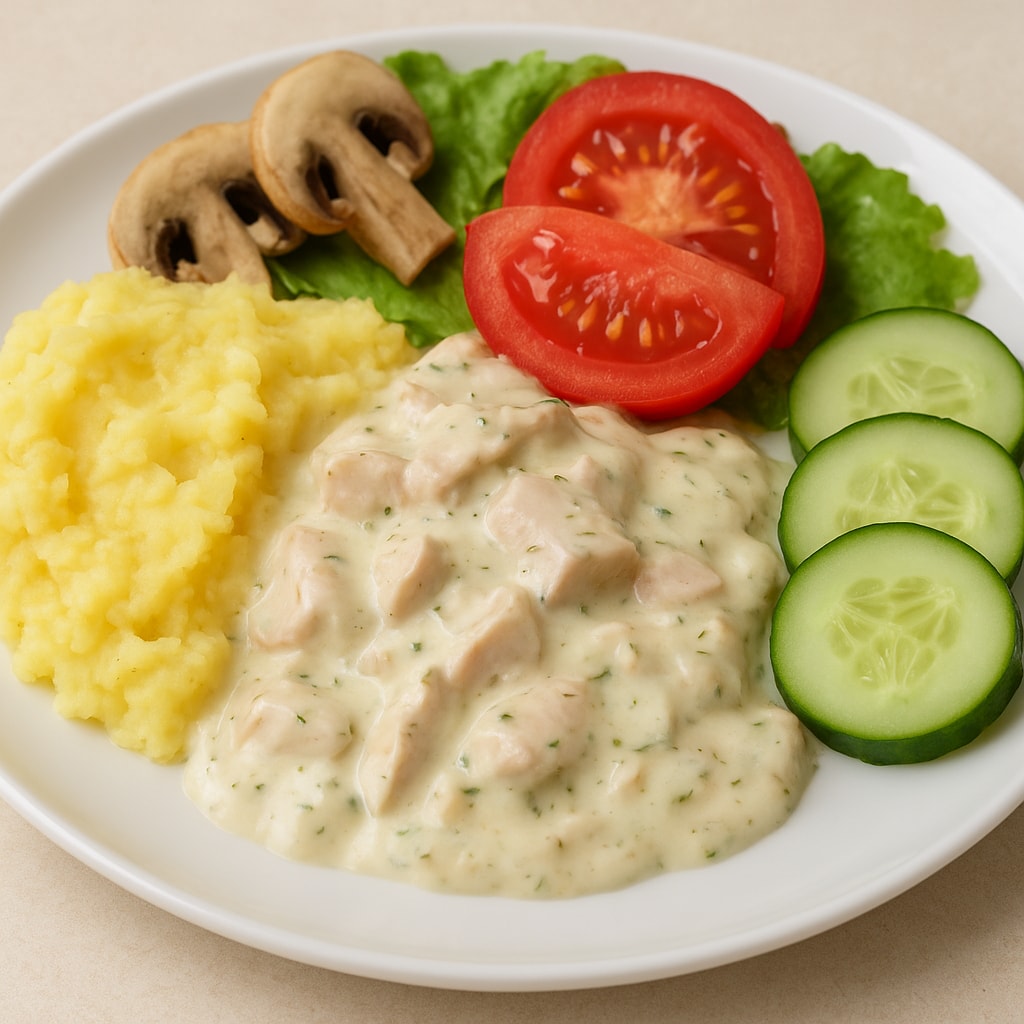 Куриное филе в соусе сырном