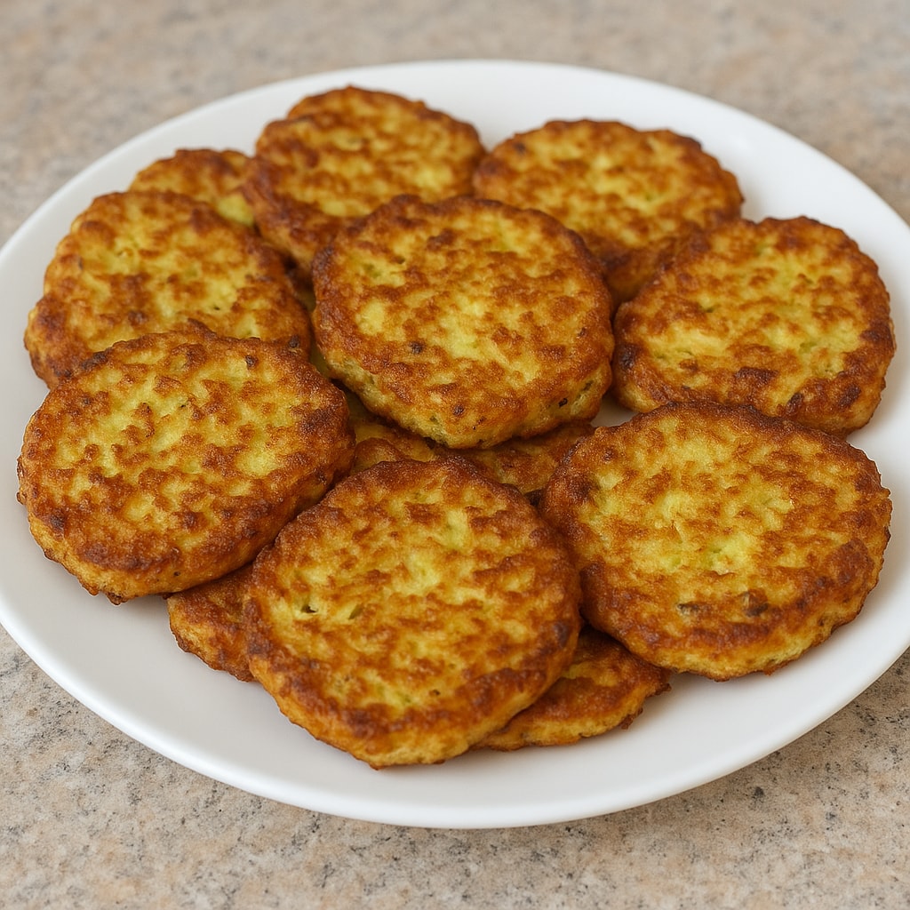 Оладьи из кабачков с тертым сыром и чесноком