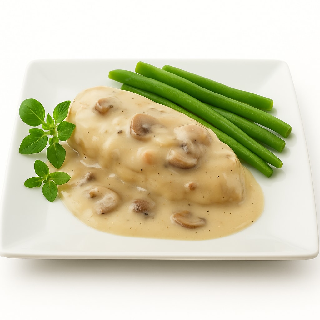 Куриные грудки с шампиньонами