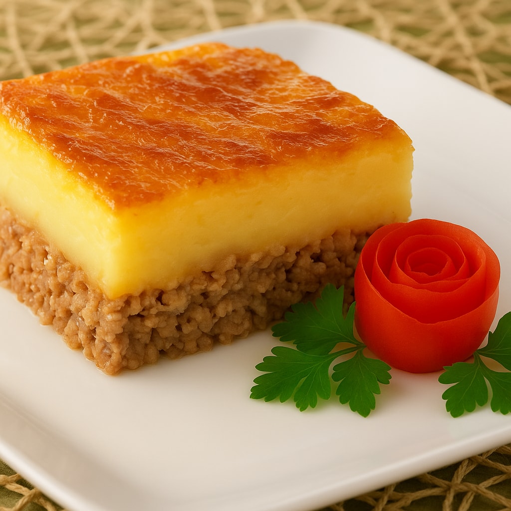 Запеканка с фаршем и картофелем