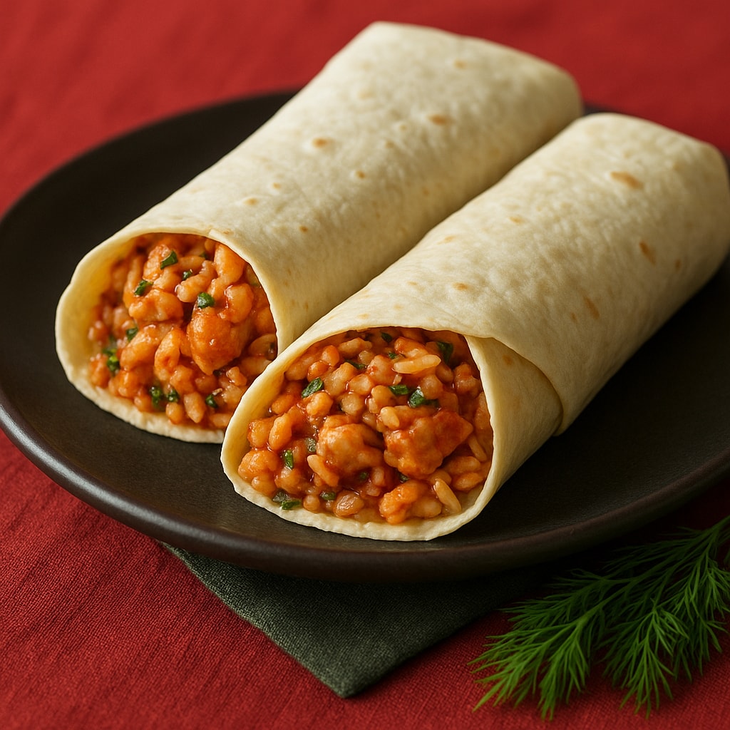 Буррито с курицей и рисом