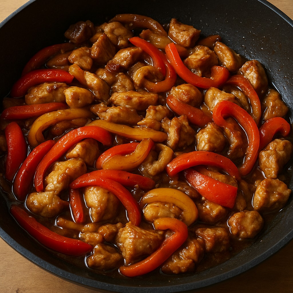 Курица по-китайски с овощами