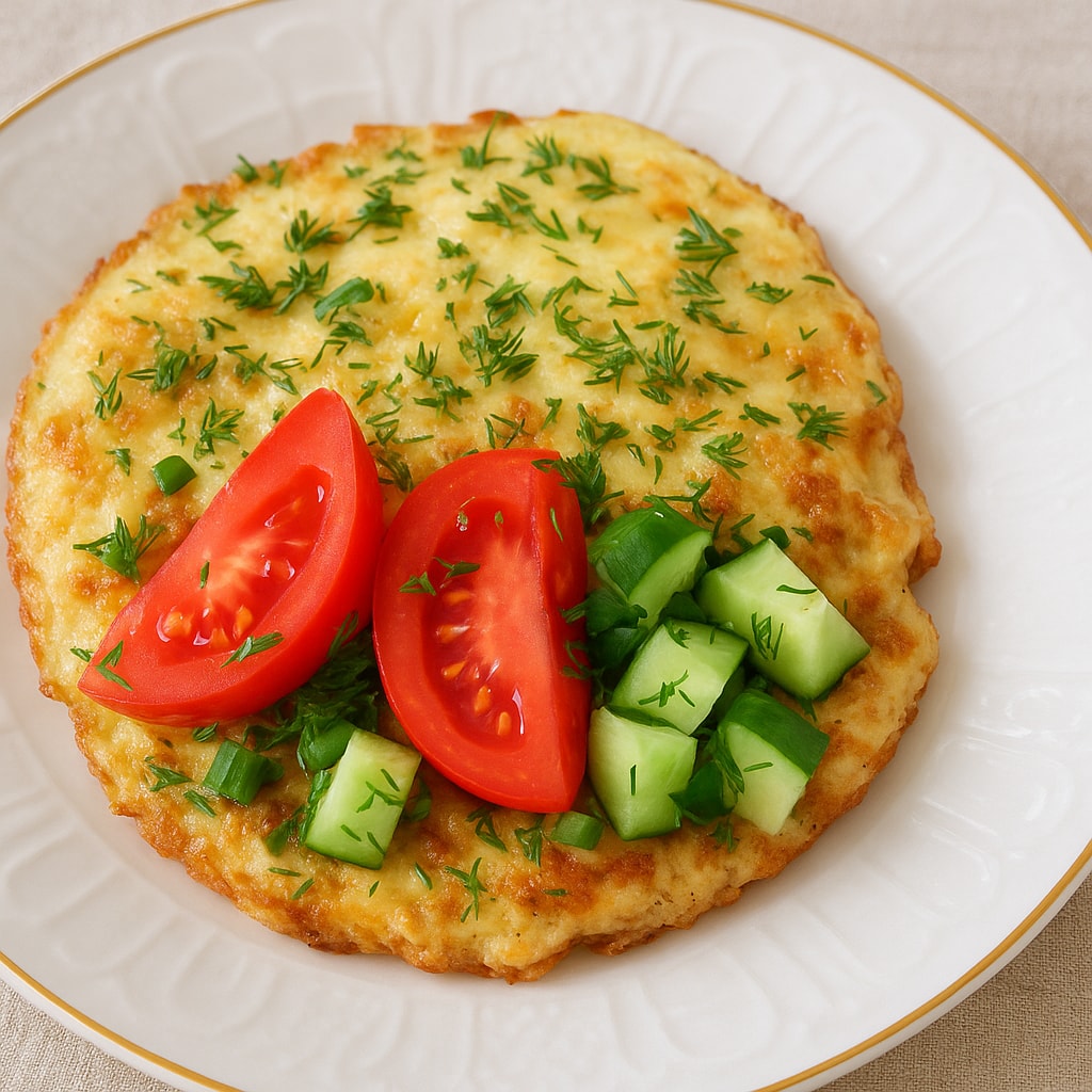Классический французский омлет с сыром