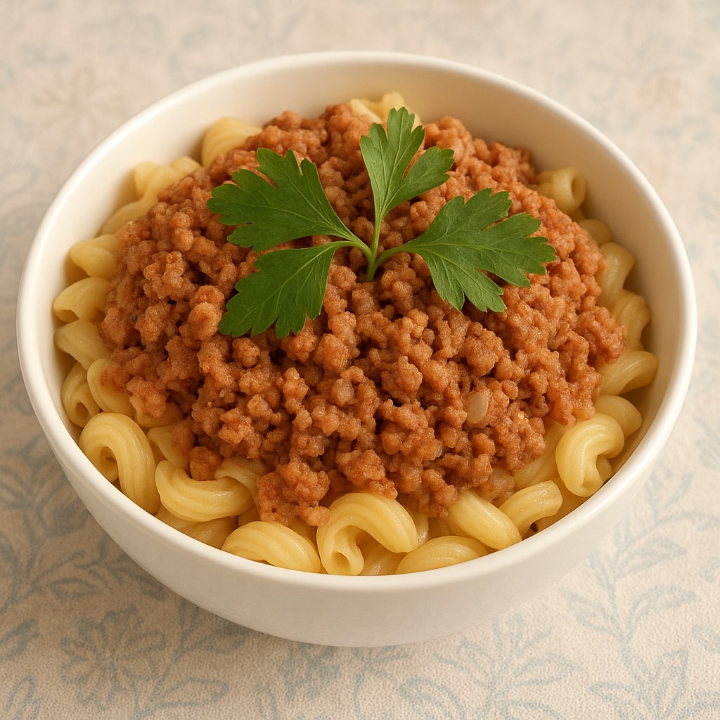 Макароны по-флотски с томатной пастой