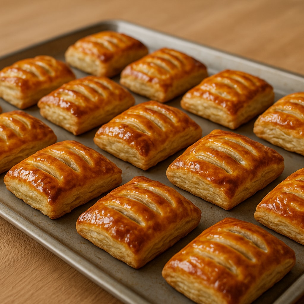 Слойки с яблоками и корицей