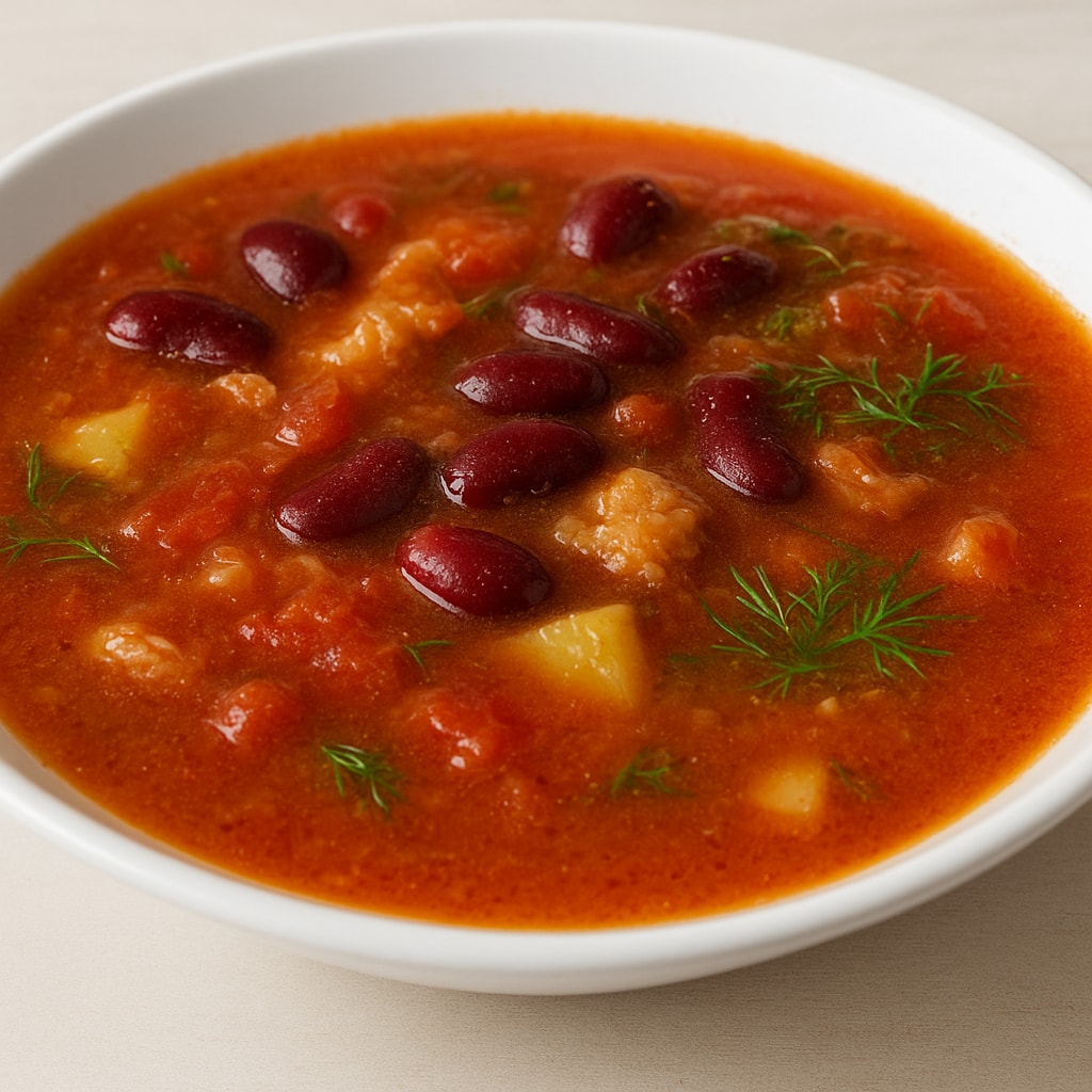 Фасолевый суп из куриной грудки