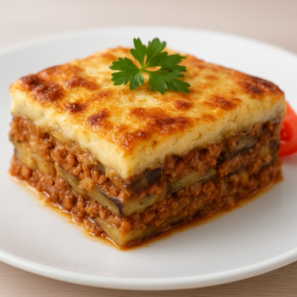 Греческая мусака в соусе бешамель