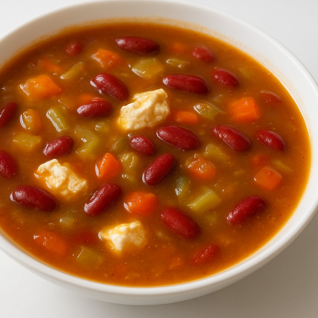 Суп с фасолью и курицей