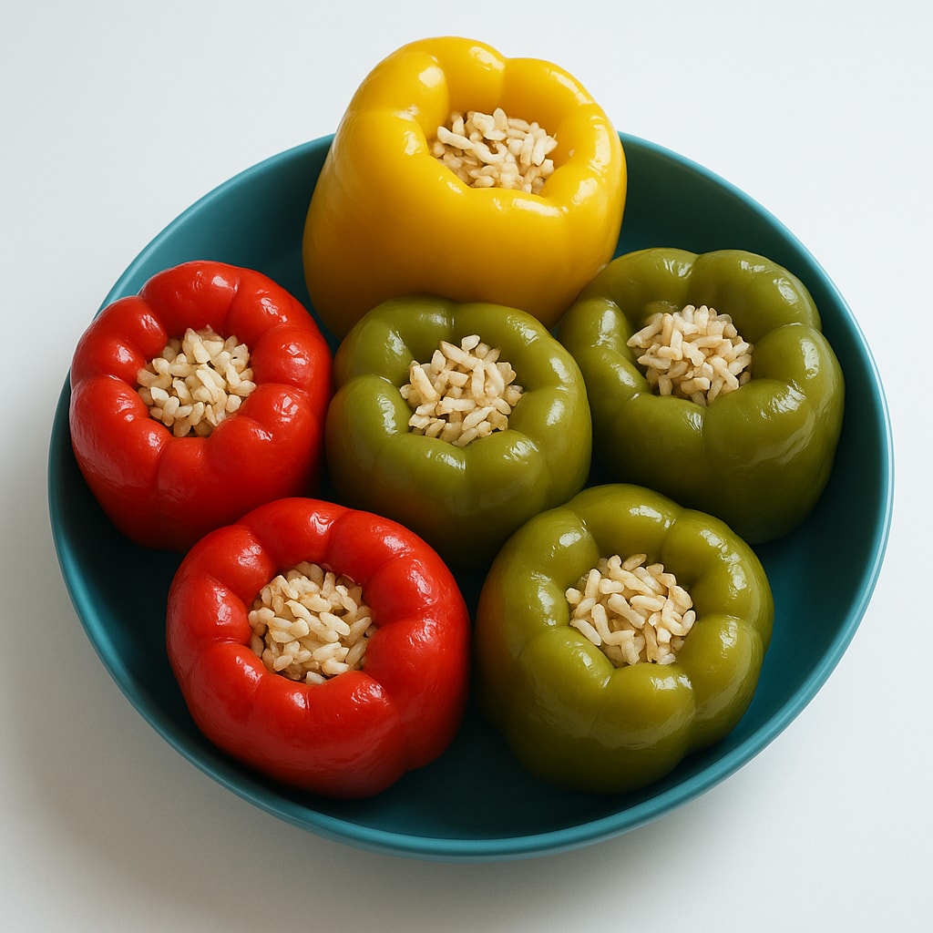 Перец, фаршированный мясом и рисом
