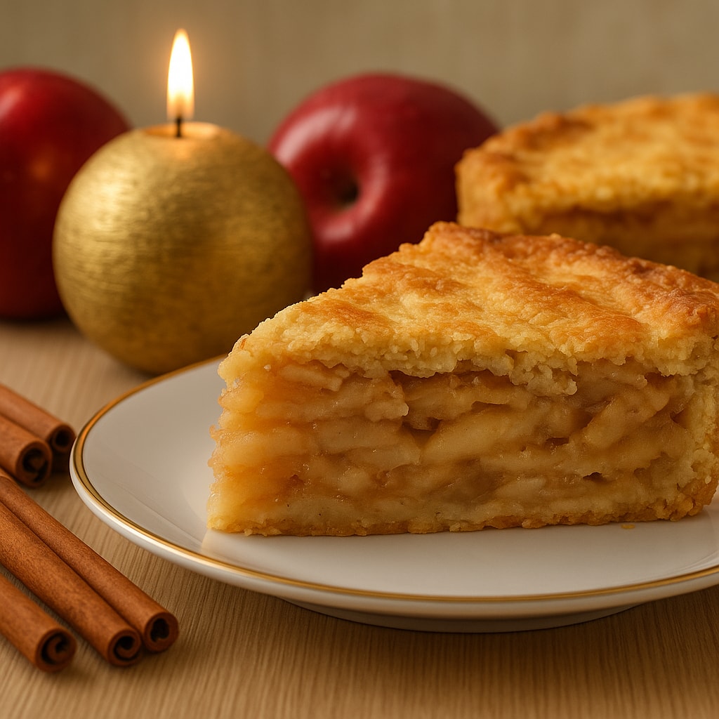 Яблочный пирог с корицей