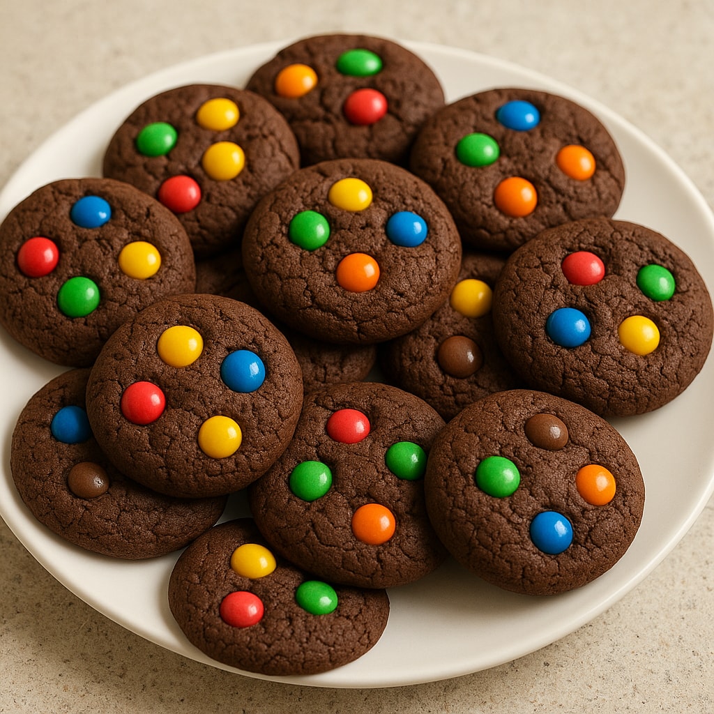 Мягкое шоколадное печенье с M&M’s