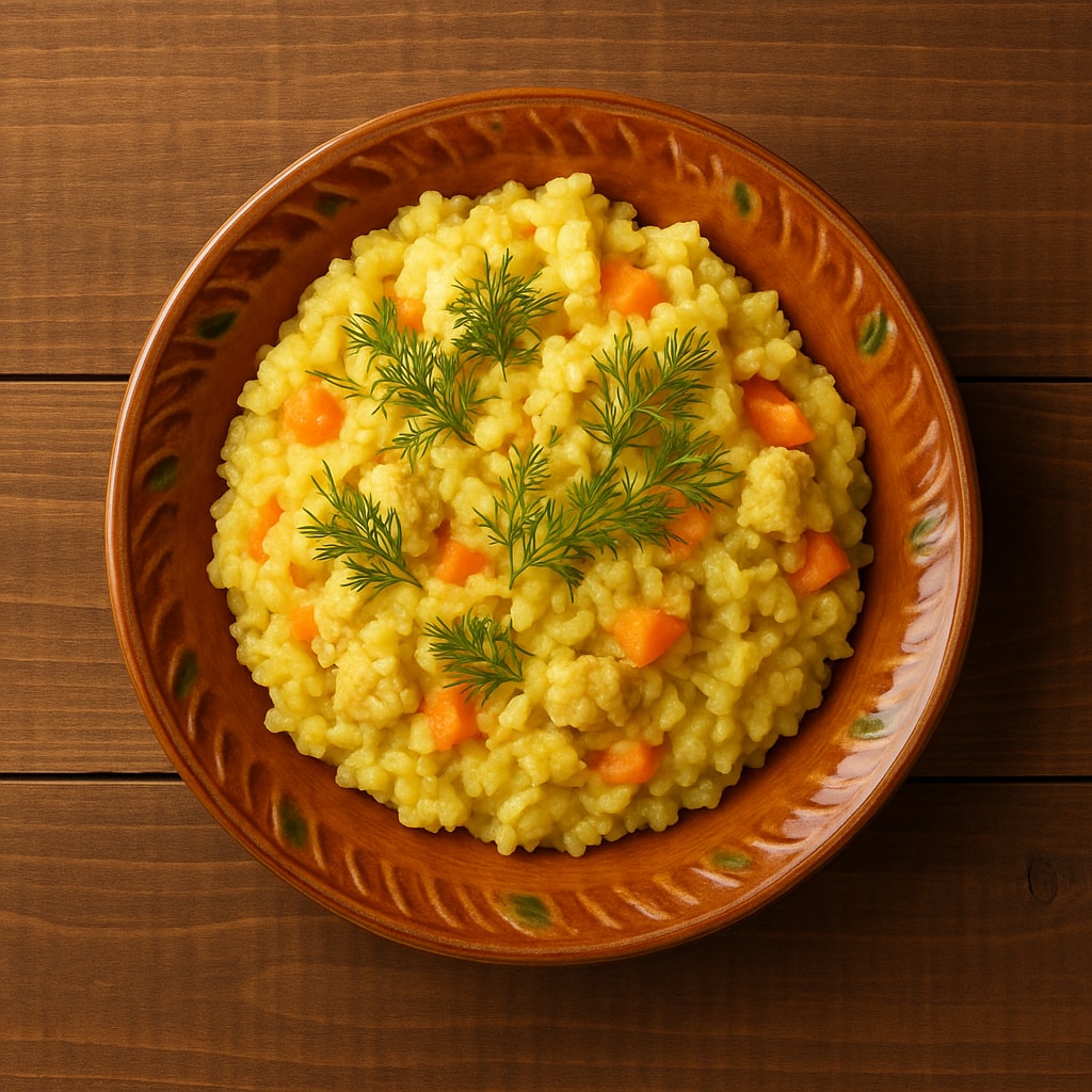Курица с тыквой и рисом